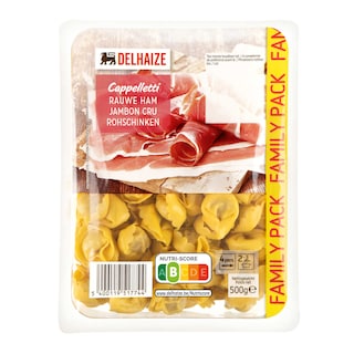 Cappelletti rauwe ham