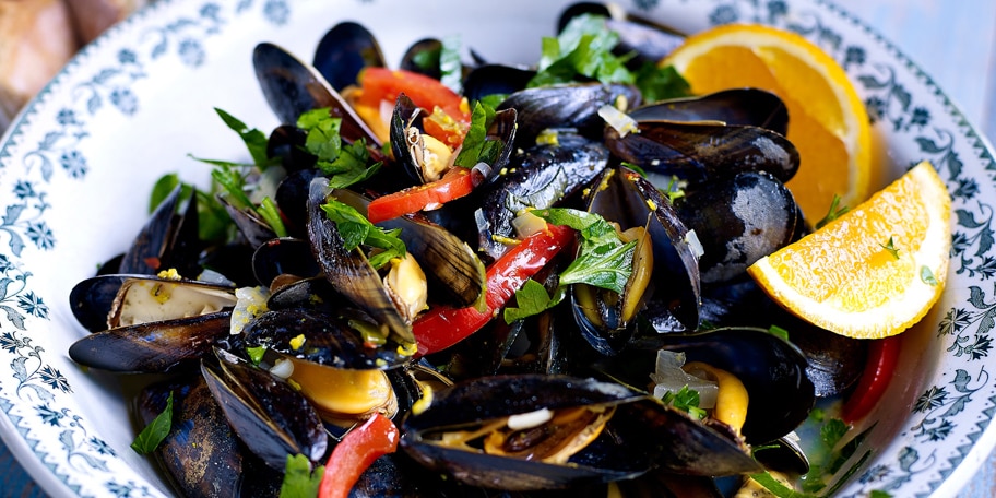 Moules à l’orange