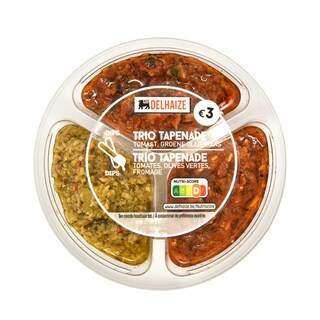 Delhaize | Trio Tapenade Tomates, Olives vertes, Formaggio 