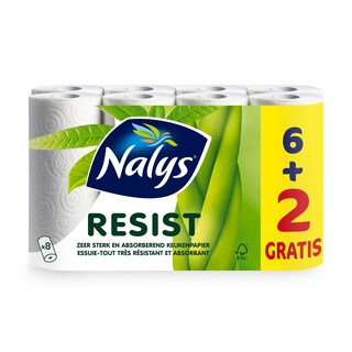 Nalys | Keukenpapier | Resist | 6+2 gratis | Eco 