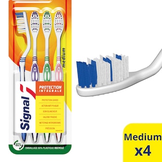 Signal | Brosse à dents | Anti-Plaque | x4 medium 