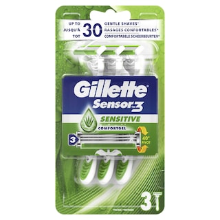 Gillette | Rasoir | Jetable | Sensor 3 | Sensible | Promopack 4+2 
