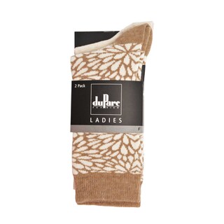 duParc | Chaussettes dames | beige | fleur | 35/38 