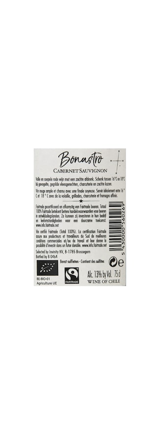 Chili | Central Valley | Bonastro Cabernet Sauvignon | BIO | FAIRTRADE 