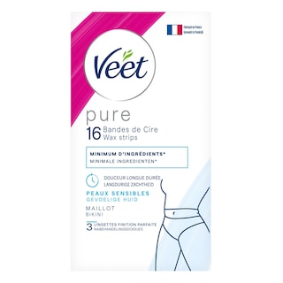 Veet | PURE | Bandes cire froide | Bikini | 16 pc 