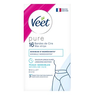 Veet | PURE | Bandes cire froide | Bikini | 16 pc 