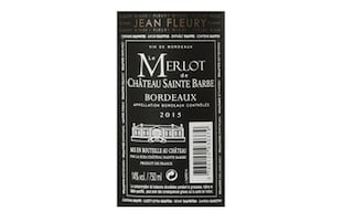 France - Frankrijk | Bordeaux - Bordeaux | Château Ste Barbe Merlot 2015 J. Fleury 