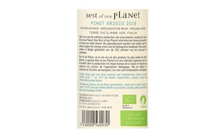 Italie - Italië | SICILIA IGP | Best Of Our Planet Pinot Grigio 2019 | BIO 