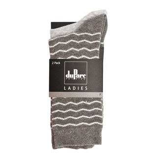 duParc | Chaussettes dames | gris | zigzag | 39/42 