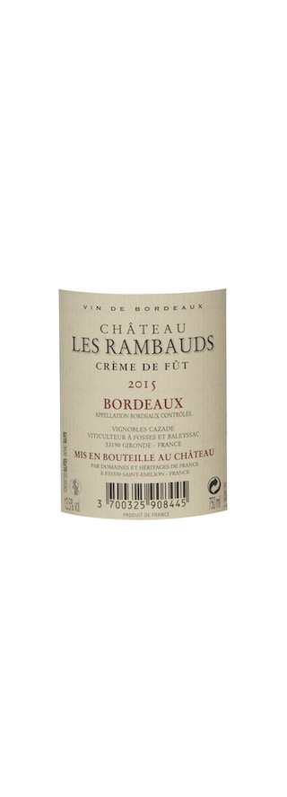 France - Frankrijk | Bordeaux - Bordeaux | Château Les Rambauds 2015 Rouge 