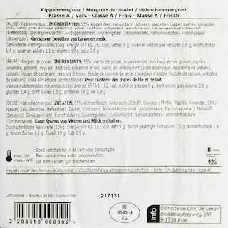 Delhaize | Merguez | Kip +/- 420 gr