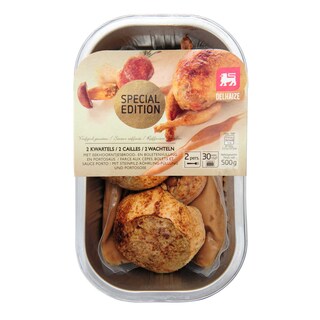 Delhaize | Kwartels | Gevuld eekhoornbrood | Portosaus 