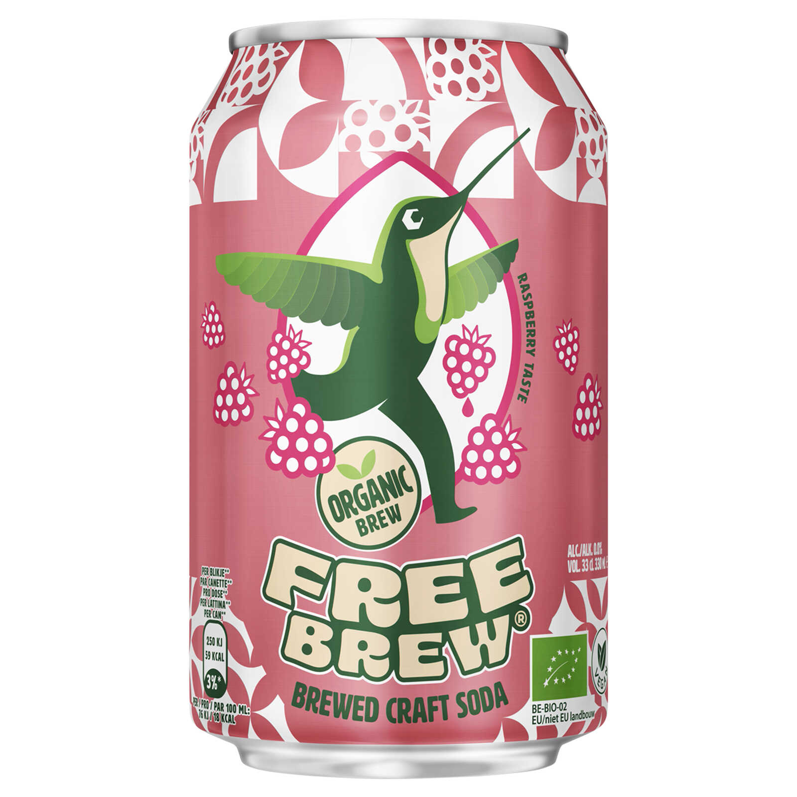 Free Brew Bier Zonder alcohol Framboos Bio 33 cl Delhaize