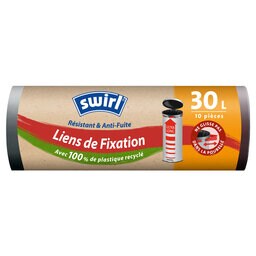 Sacs poubelle | Lien Fixation XL | 10st | 30L