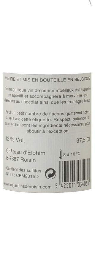 BE HAINAUT - HENEGOUWEN | Château d'Elohim | Vin de Cerise Moelleux 