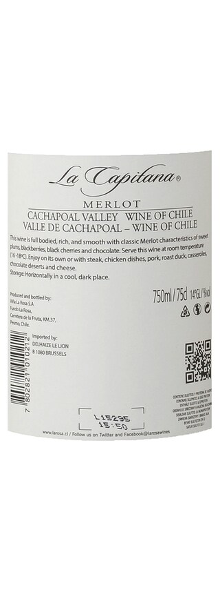 CHILI - RAPEL VALLEY | Rapel Valley | La Capitana Merlot Rouge 