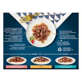 Gourmet | Perle | Aliment Chat | Adulte | Filettines | Viandes 12 x 85 gr