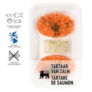 Delhaize | Zalmtartaar | Schotse | Kant en klaar 