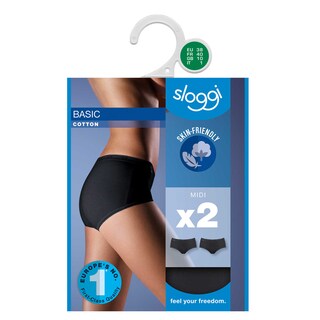 Sloggi | Slip | Basic H Midi | Zwart | 46 