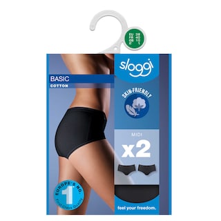 Sloggi | Slip | Basic H Midi | Zwart | 46 
