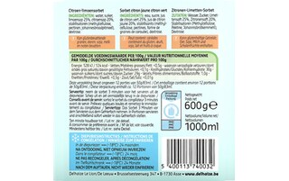 Delhaize | Sorbet | Citroen | Limoen 1 l