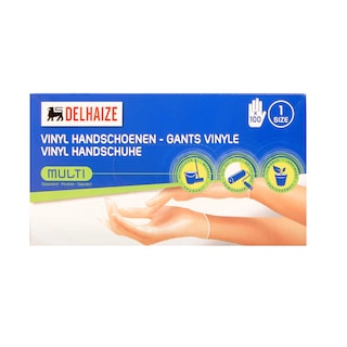 Delhaize | Gants | Jetables | Vinyle | One size 