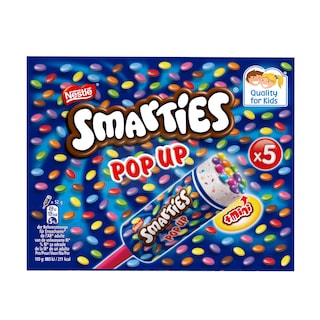 Nestlé | Smarties | Pop-up | Glace vanille+morceaux de smarties 