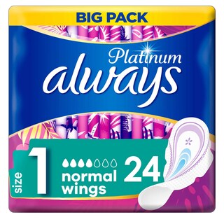Always | Platinium | Serviettes | Normal | 2+1 