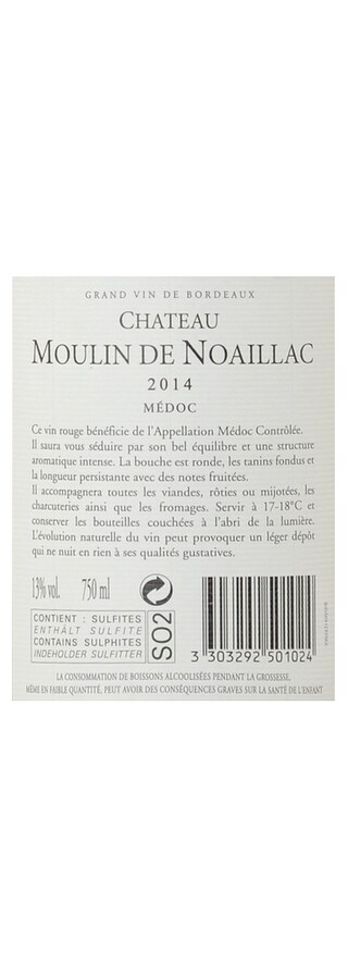 France - Frankrijk | Bordeaux Médoc | Moulin du Noaillac 2014 