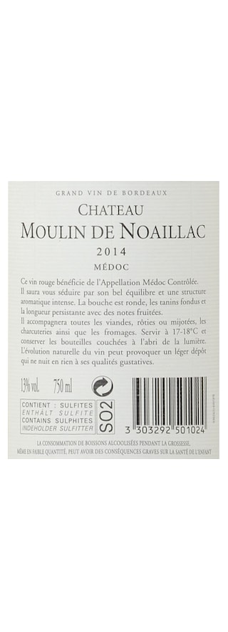 France - Frankrijk | Bordeaux Médoc | Moulin du Noaillac 2014 