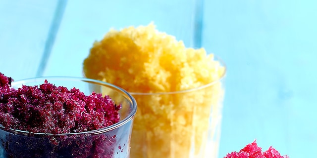 Gele granité (ananas, mango en passievrucht)