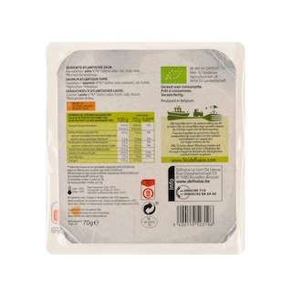 Delhaize | Bio | Saumon | Fumé | Bio 70 gr