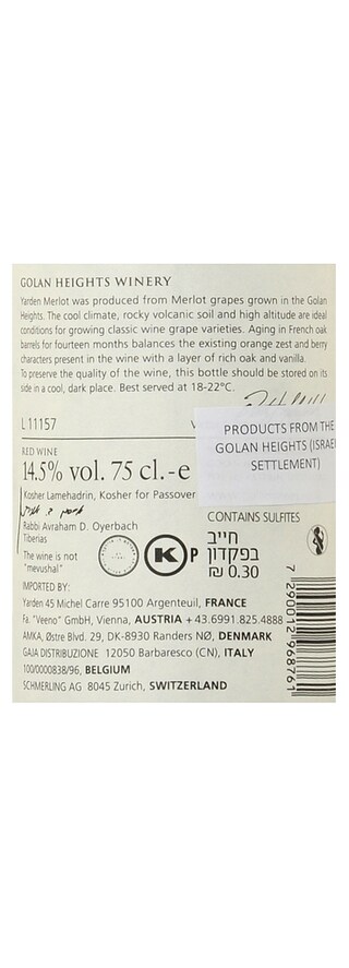 Golan Heights | Golan Heights | Yarden Merlot 2009 Rouge 