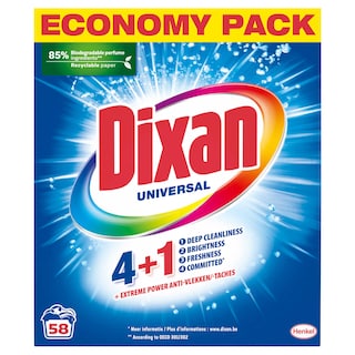 Dixan | Poudre à lessiver | Universal | 3,18KG | 58DS 