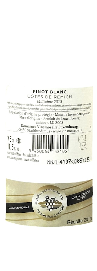 Luxembourg - Luxemburg | Moselle Marque Nationale | Pinot Blanc Wit 