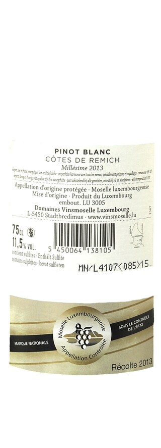 Luxembourg - Luxemburg | Moselle Marque Nationale | Pinot Blanc Wit 