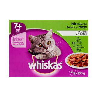 Whiskas | Aliment chat | Viande poisson | Gelée | 18+6 