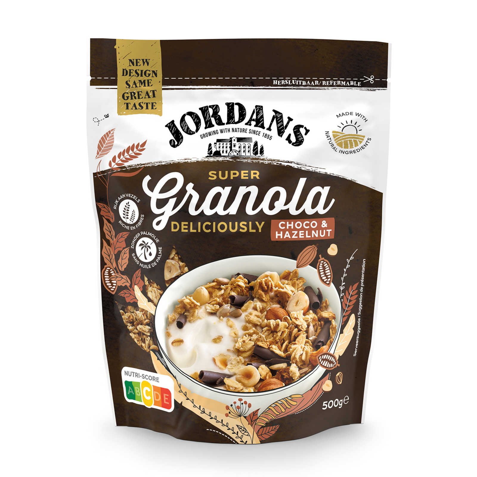 Jordans Granola Chocolat & Noisettes 500 gr Delhaize