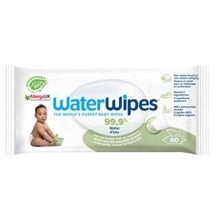 Waterwipes | Toddler Wipes | Débarbouillettes | Biodégradable 60 pc