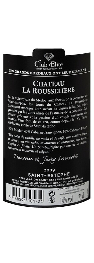 France - Frankrijk | Bordeaux - Saint-Estèphe | Château La Rousselière Elite 2009 