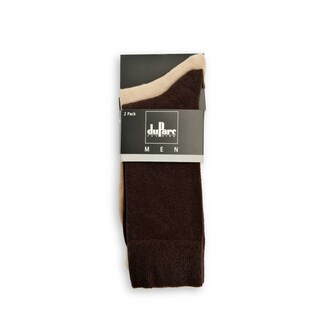 duParc | Herensokken | Bruin/beige uni | 47/49 