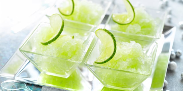 Granité van vodka met limoen