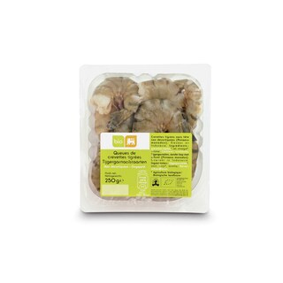 Delhaize | Bio | Crevettes tigrées crues non décortiqués | Bio 