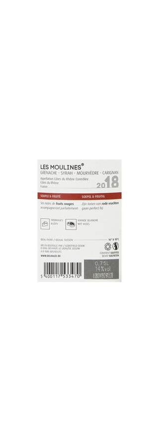 France - Frankrijk | Côtes du Rhône AC | Les Moulines 2018 Rouge 