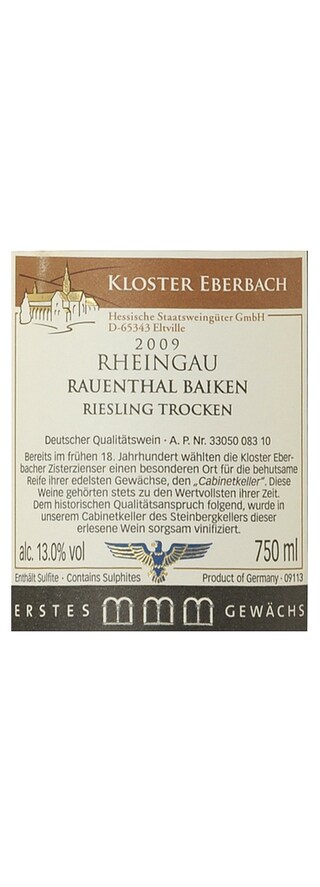 Allemagne - Duitsland | Riesling Cabinet Baiken 2009 