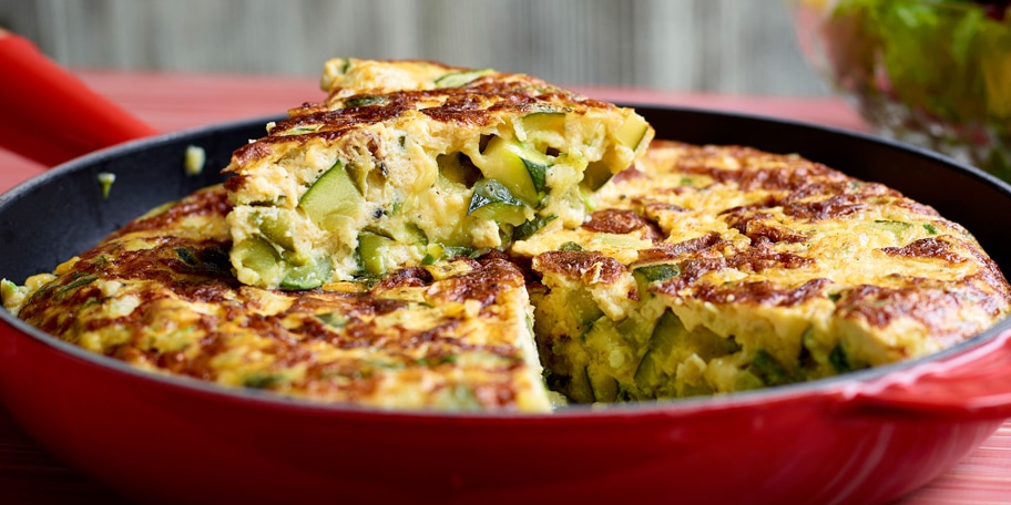 Tortilla aux courgettes et au Manchego