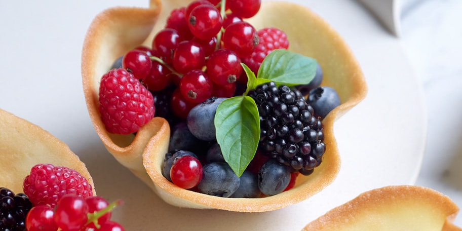 Tulpen voor ijs en fruit