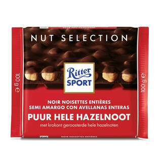 Ritter Sport | Chocolade | Puur Hele Hazelnoot 100 gr