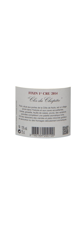 FR BOURGOGNE COTE DE NUITS | Bourgogne - Côtes de Nuits | Fixin 1er Cru Clos du Chapitre 2014 Rouge 