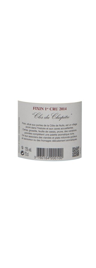 FR BOURGOGNE COTE DE NUITS | Bourgogne - Côtes de Nuits | Fixin 1er Cru Clos du Chapitre 2014 Rouge 